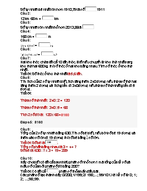 Đề thi violympic Toán Khối 5 - Vòng 5 (Có đáp án)